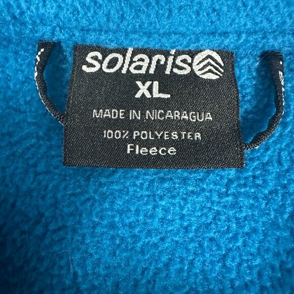 Solaris Blue Fleece Full Zip Vest XL Lightweight Polyester Outdoor Wear Pockets - Picture 5 of 6